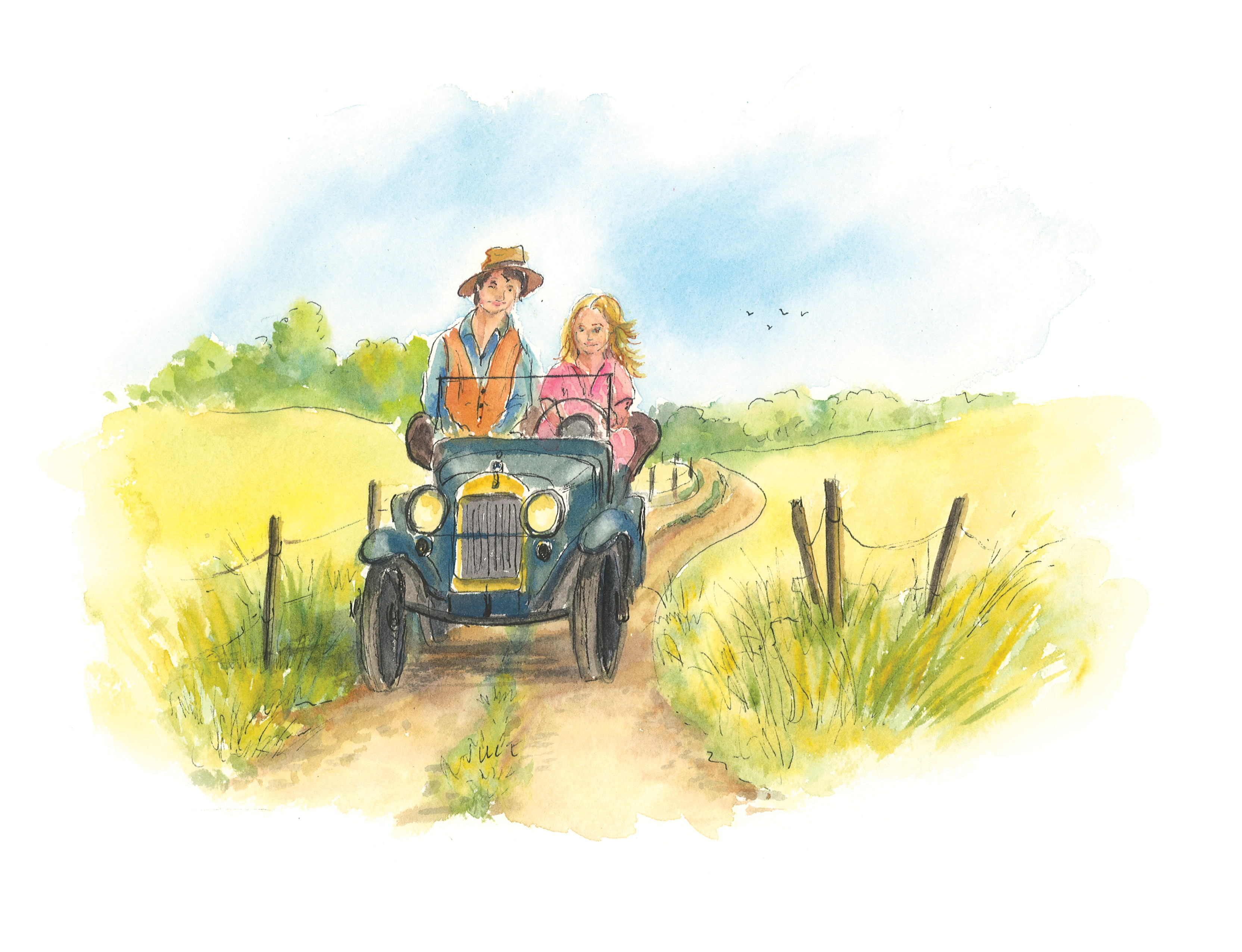 Ruth and Father in Car